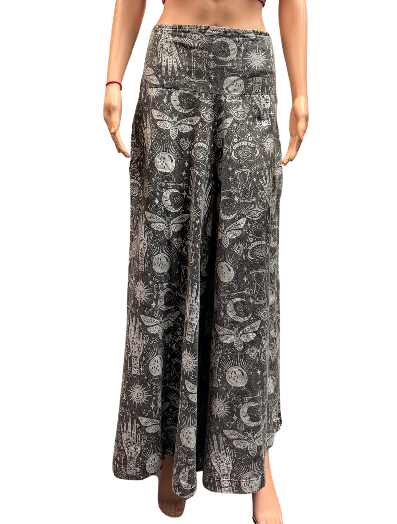 Cotton Hamsa Artwork Palazzo Pant LF138
