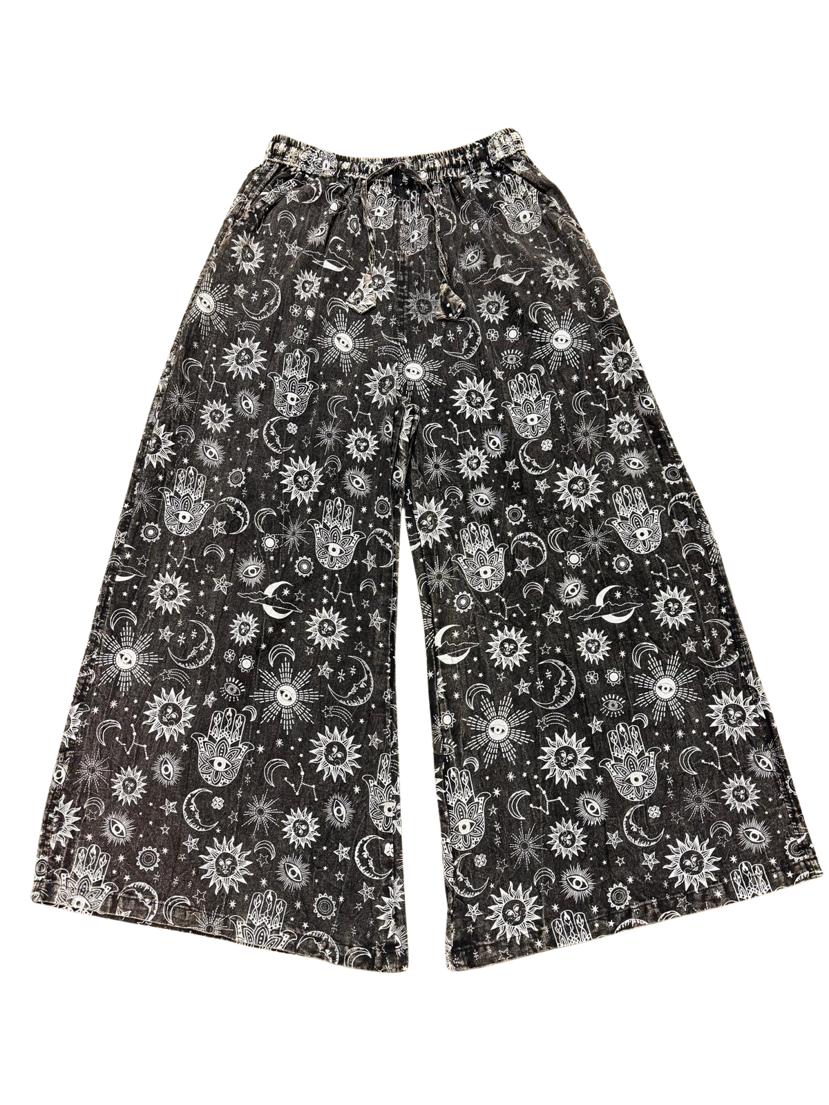 Cotton Sun Moon Galaxy Black and White Pant