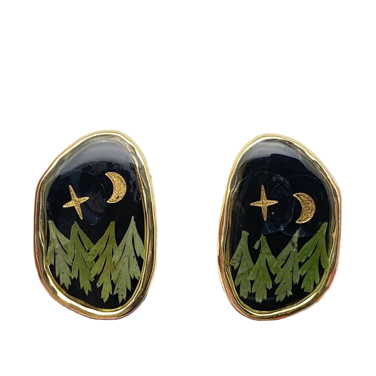 Forest Under Starry Sky Ear Studs
