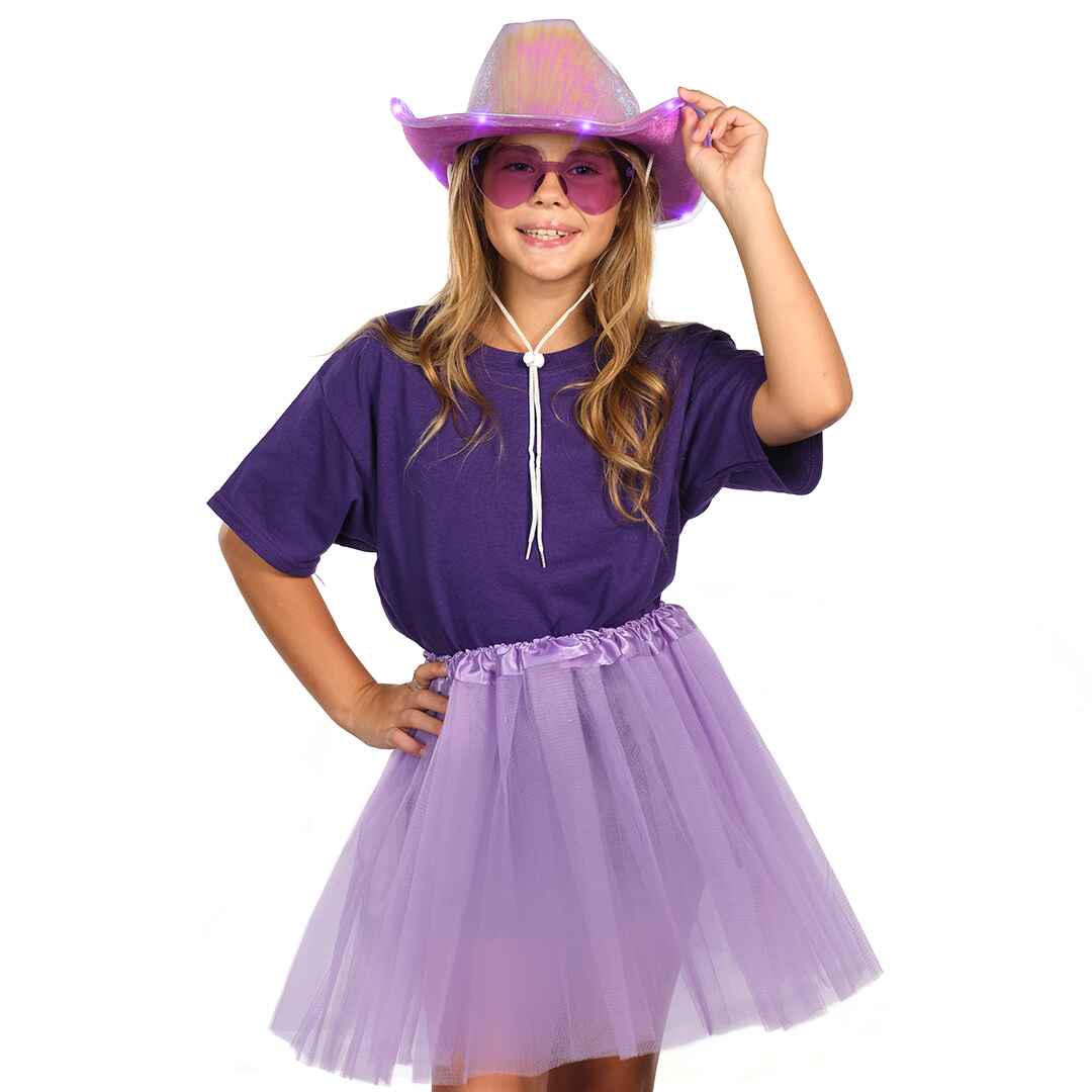 Light Up Cowboy Hat for Women - Cowgirl Hat with Glasses 