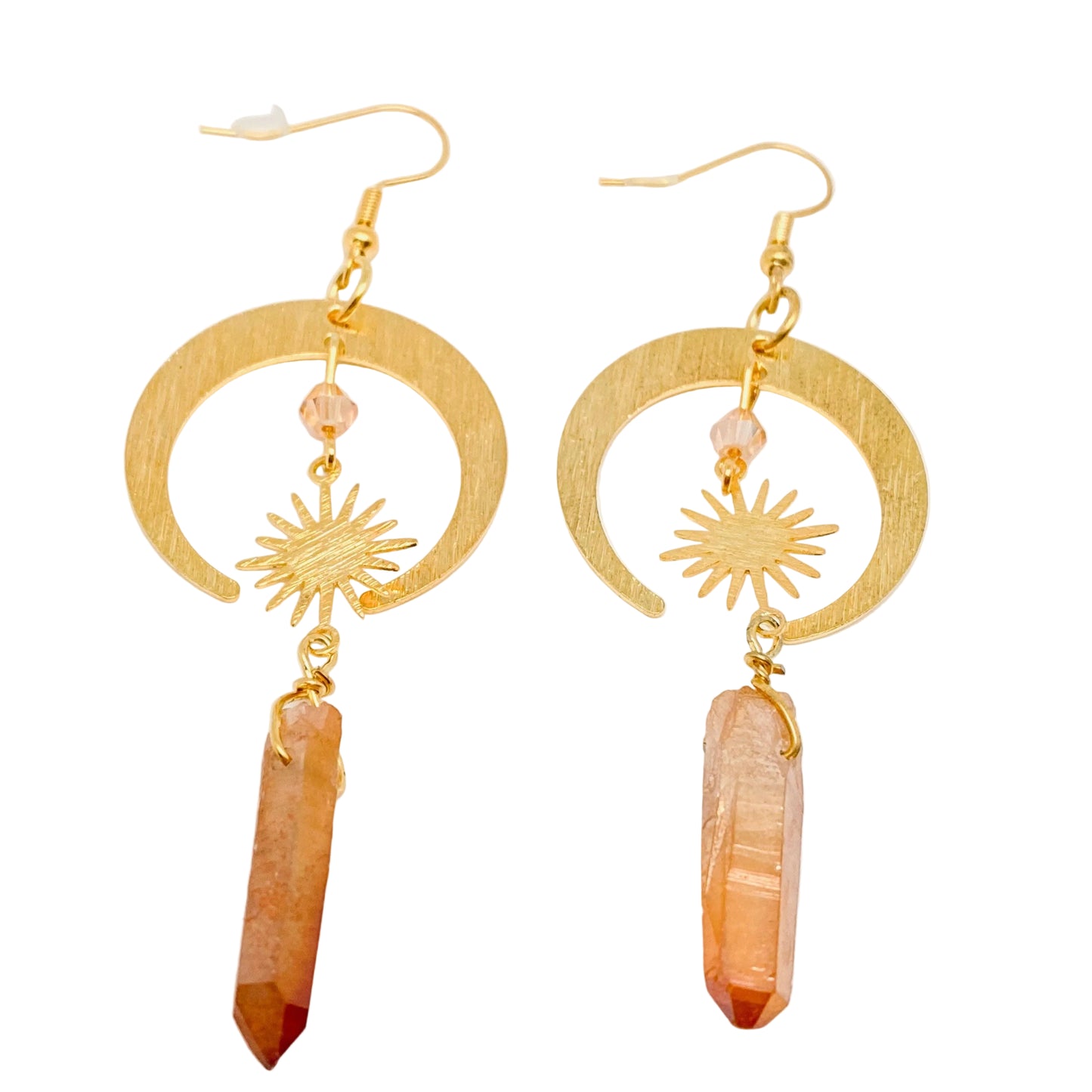 Moon and Stars Crystal Earrings
