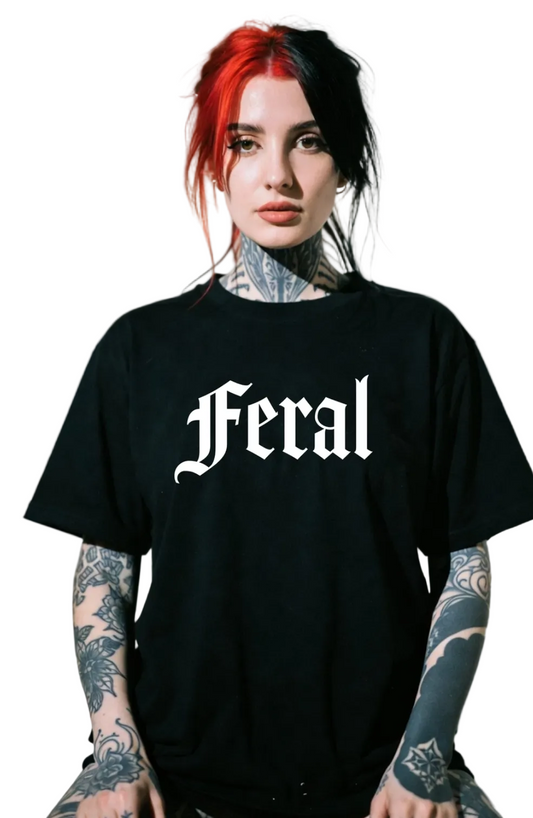 100% Cotton Wickedly Divine Shop Feral Tee