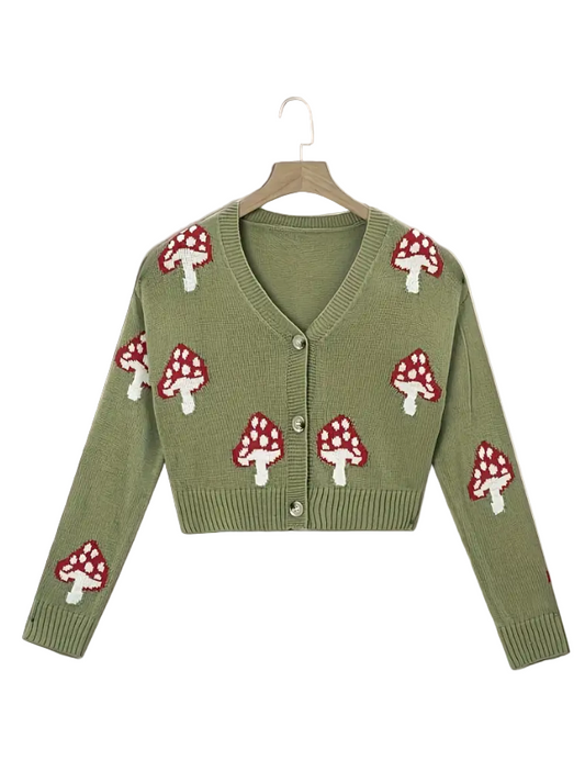 Green Mushroom Cardigan