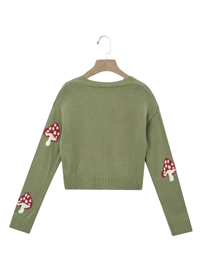 Green Mushroom Cardigan