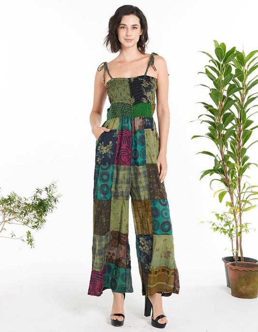 PATCHWORK COTTON OVERALL