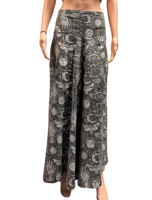 Cotton Hamsa Artwork Palazzo Pant LF138