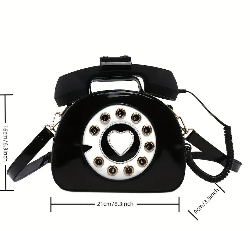 Retro Rotary Phone Crossbody Bag
