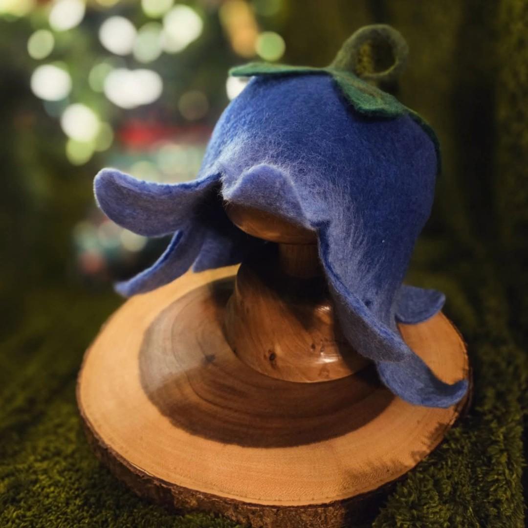Moss & Thimble Bluebell Blossom handcrafted hat