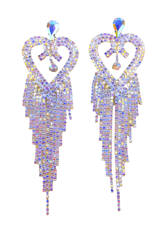 Crystal heart earrings