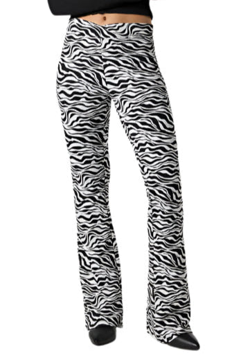 Wild thing animal print stretchy flare leggings