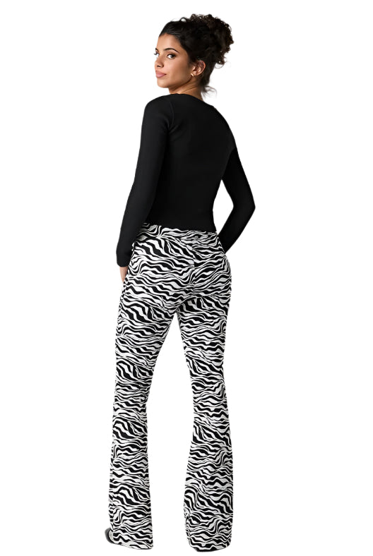 Wild thing animal print stretchy flare leggings
